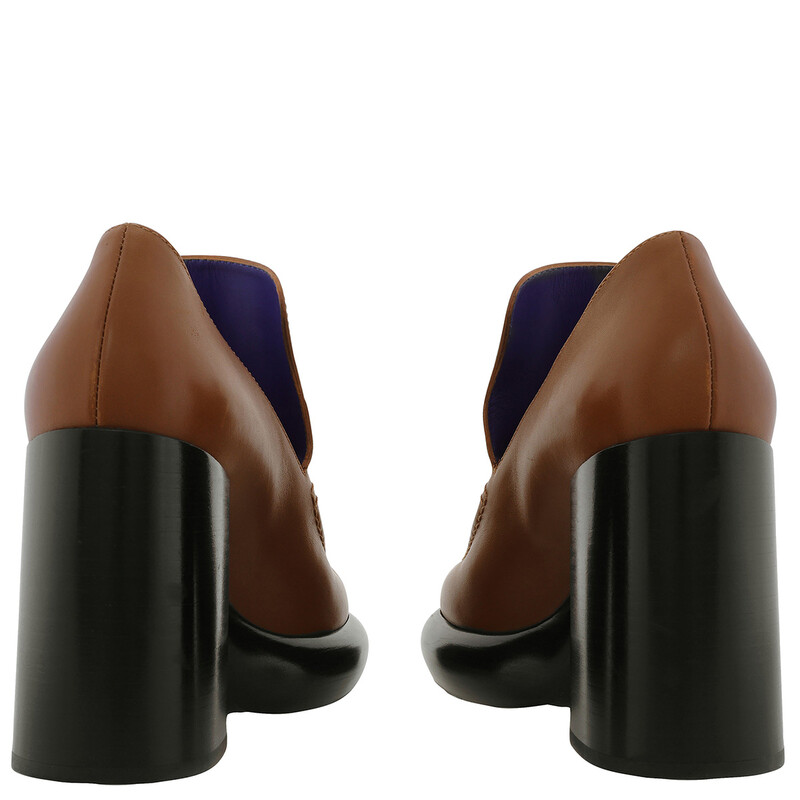Burberry Leather Wedge 120mm Heel Loafers, Brand Size 35 ( US Size