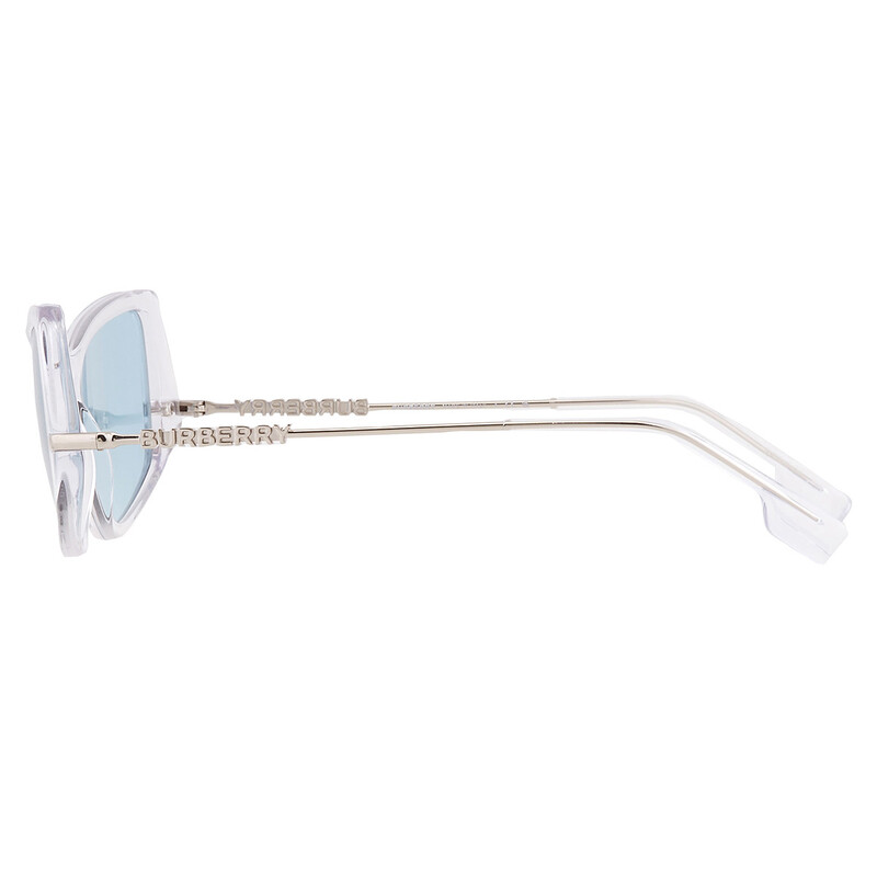 NEW BURBERRY BE4408 302480 Transparent/Light Azure Sunglasses - Authentic Burberry Light Azure Irregular Ladies Sunglasses BE4408  main image 2