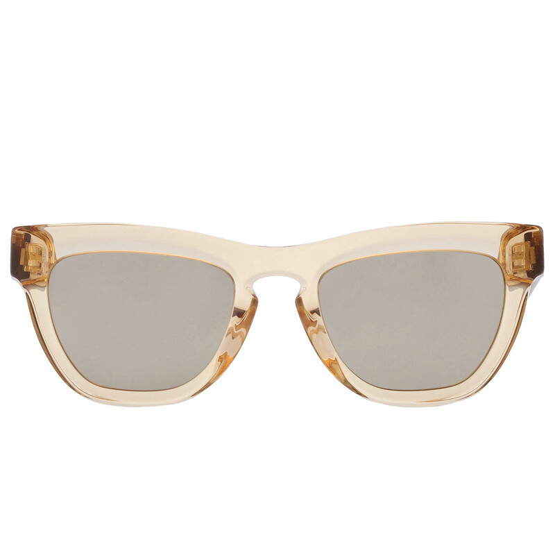 Burberry Light Brown Mirrored Gold Square Ladies Sunglasses