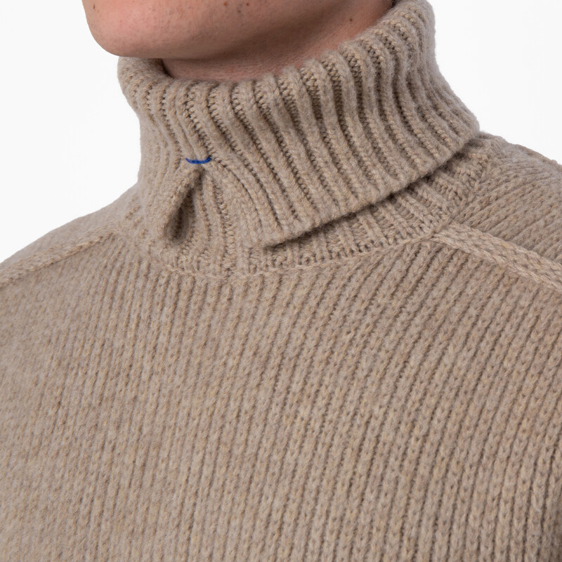 Burberry Logo Applique Roll Neck Wool Blend Jumper 8098656