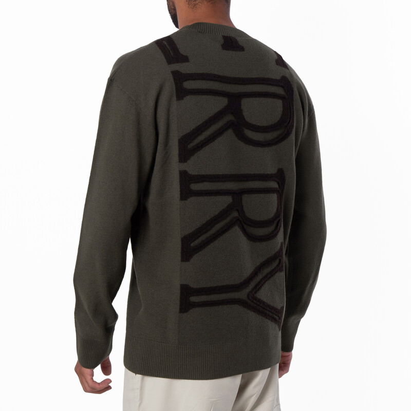 美品 BURBERRY 22SS センター ロゴ 薄手 ウール セーター S Burberry Logo Embroidered Wool Sweater, Size Medium 8101719