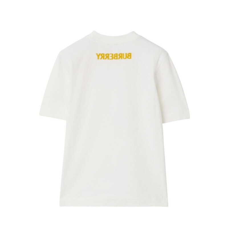 Burberry Logo Printed Crewneck Cotton T-Shirt, Size Medium 8090643