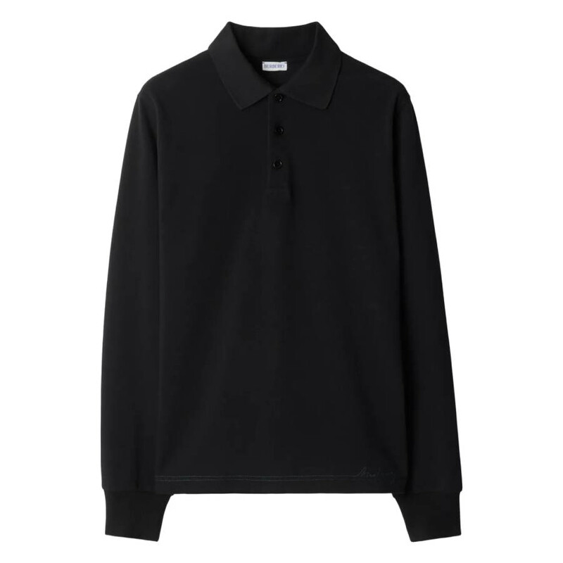 Burberry Logo-Embroidered Cotton Polo Shirt, Size Small 8094753 Burberry Logo-Embroidered Cotton Polo Shirt, Size Small 8094753