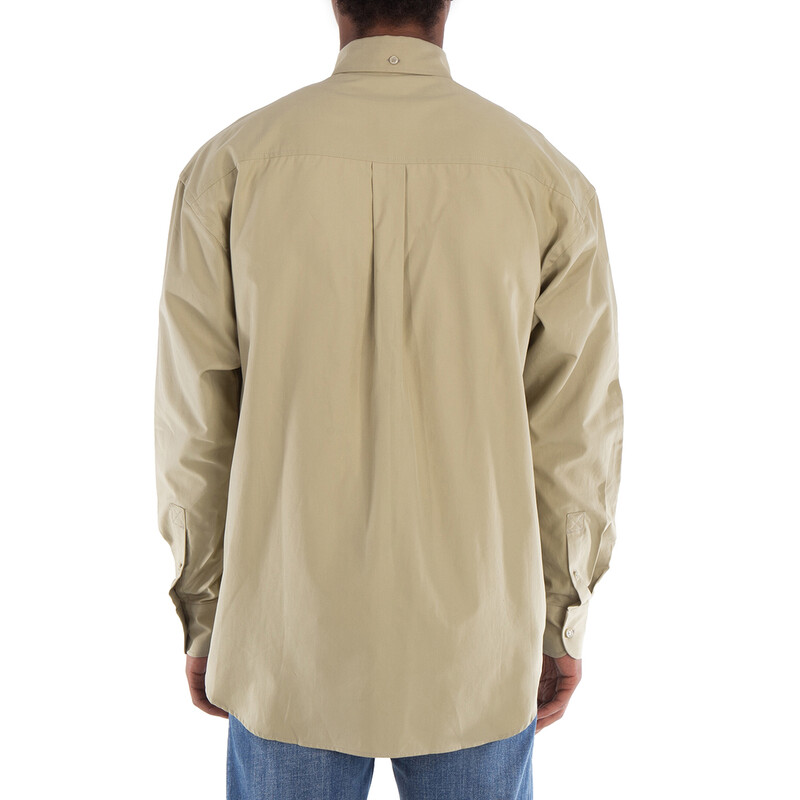 Burberry Logo-Embroidered Cotton Shirt, Size XX-Large 8082303