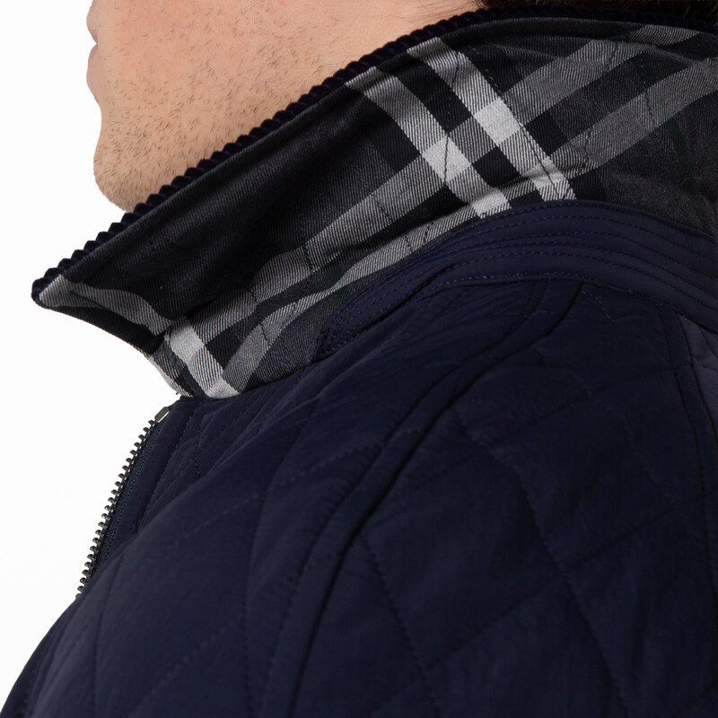 Burberry Logo-Embroidered Quilted Jacket, Size X-Small 8097950