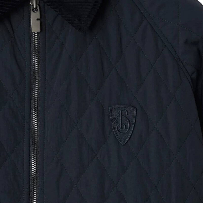 Burberry Logo-Embroidered Quilted Jacket, Size X-Small 8097950