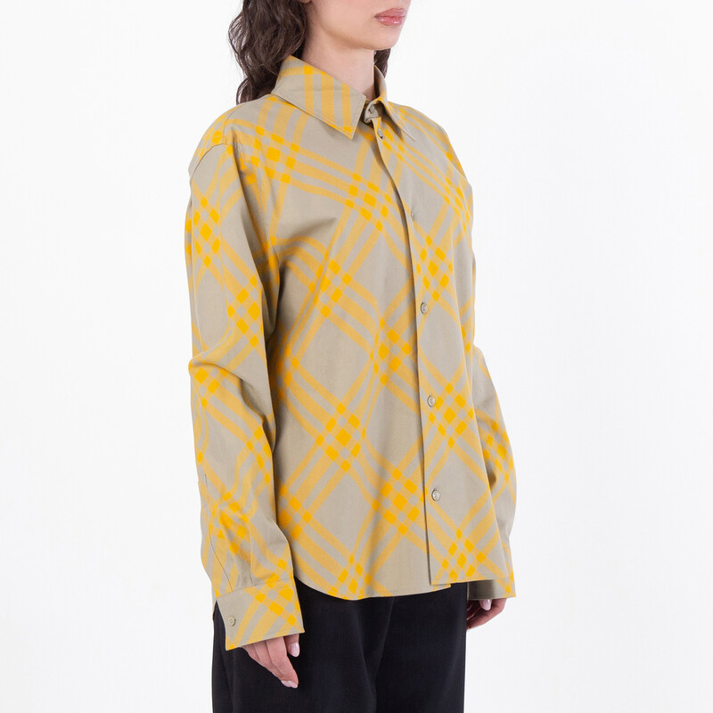 0127-120 BURBERRY　チェックシャツ　S Burberry Long Sleeve Check Pattern Flannel Shirt, Brand Size 6
