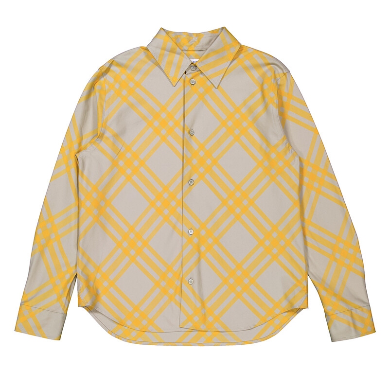 Burberry Long Sleeve Check Pattern Flannel Shirt, Brand Size 6