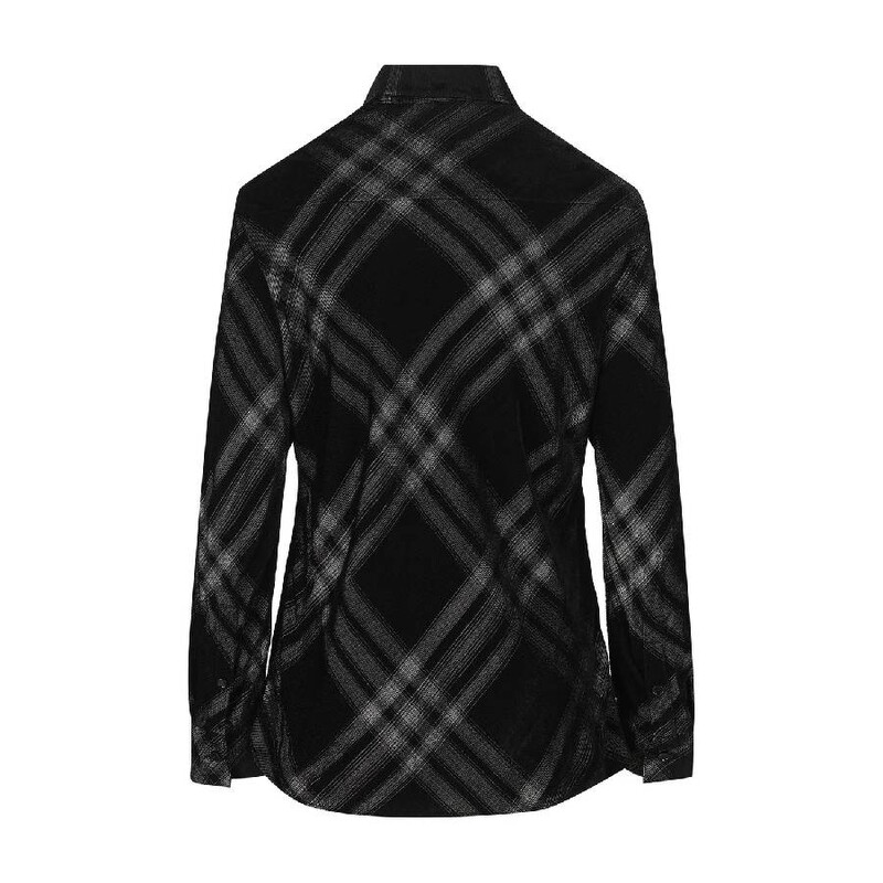 Burberry Long Sleeve Check-Print Button Down Shirt, Brand Size 06 ( US Size 4 ) 8082904 - Clothing - Jomashop Burberry Long Sleeve Check-Print Button Down Shirt, Brand Size 06 ( US Size 4 ) 8082904 - Clothing - Jomashop