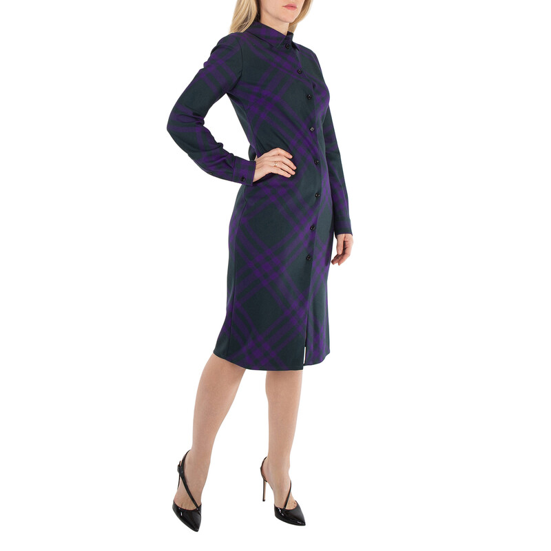 green black and white striped dress Shane Teal Green Stripe Shirt Dress with Subtle Puff Sleeves – Andiata main image 0