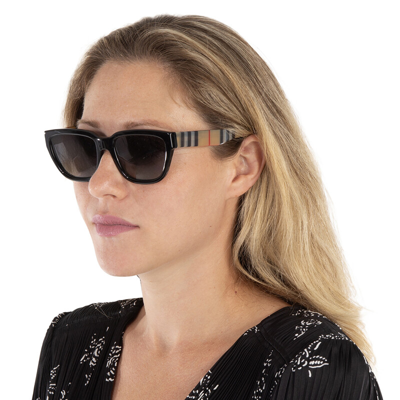 Burberry Mammoth Grey Shaded Polarized Square Ladies Sunglasses
