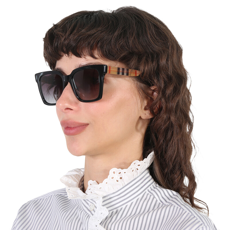 Burberry Maple Gray Gradient Square Ladies Sunglasses BE4335