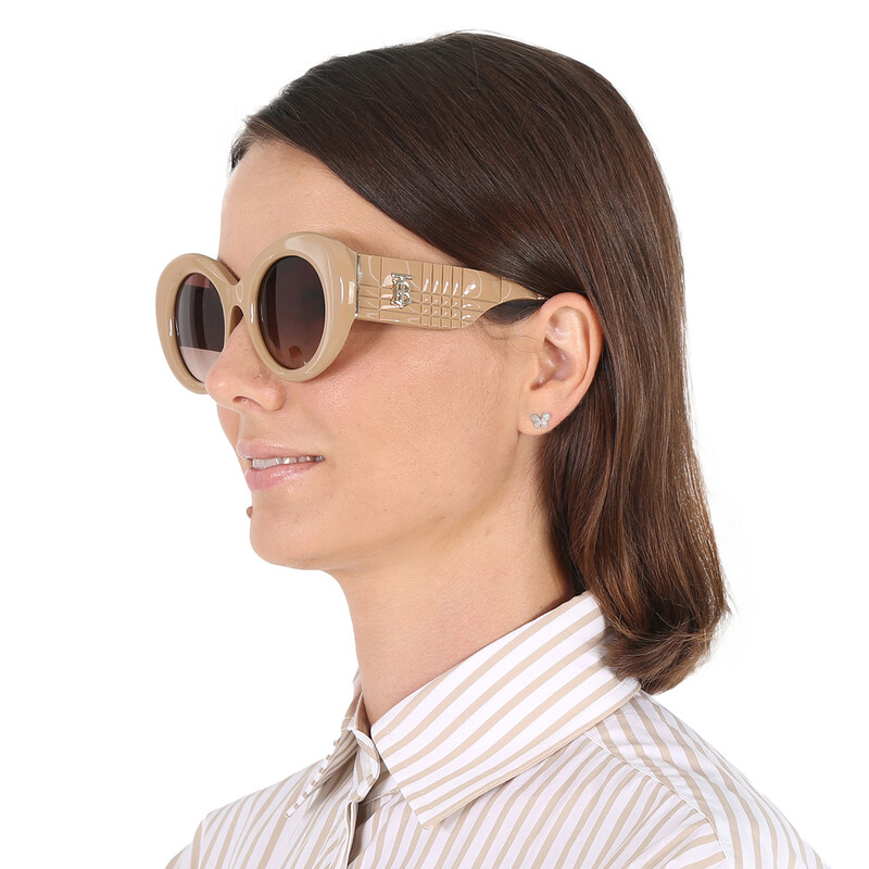 Burberry Margot Brown Gradient Round Ladies Sunglasses BE4370U