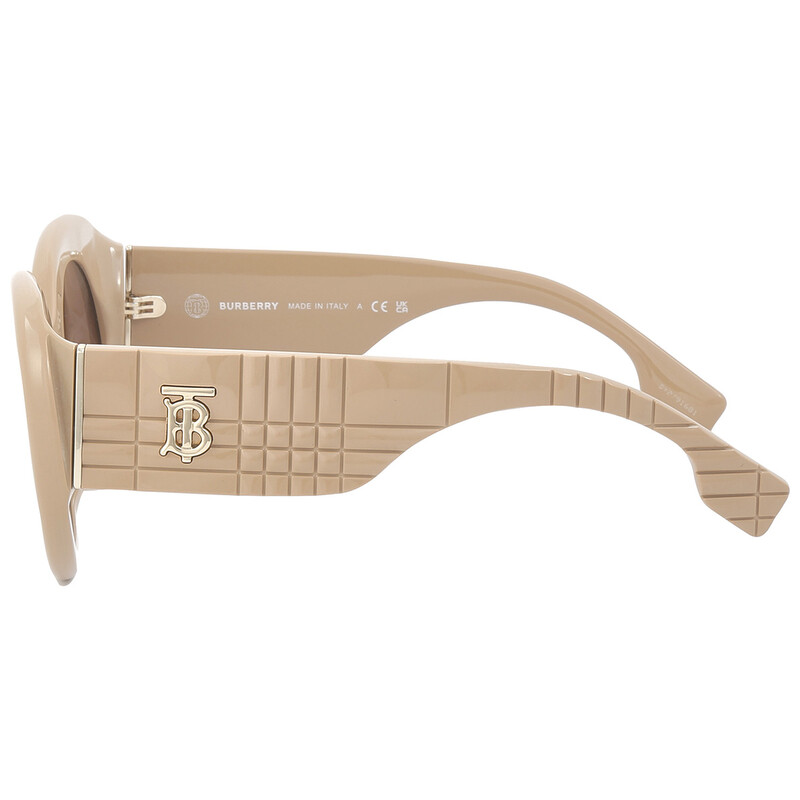 BURBERRY ブラウンオーバーサイズサングラスBE4370U MARGOT Burberry Margot Brown Gradient Round Ladies Sunglasses BE4370U