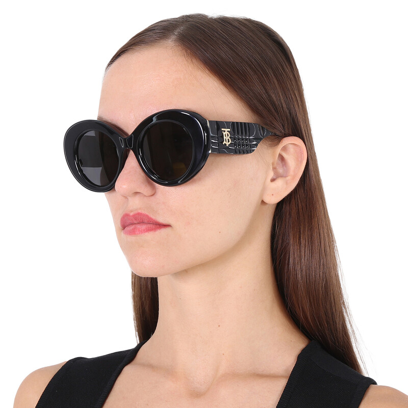 Burberry Margot Dark Grey Oval Ladies Sunglasses BE4370U 300187 49