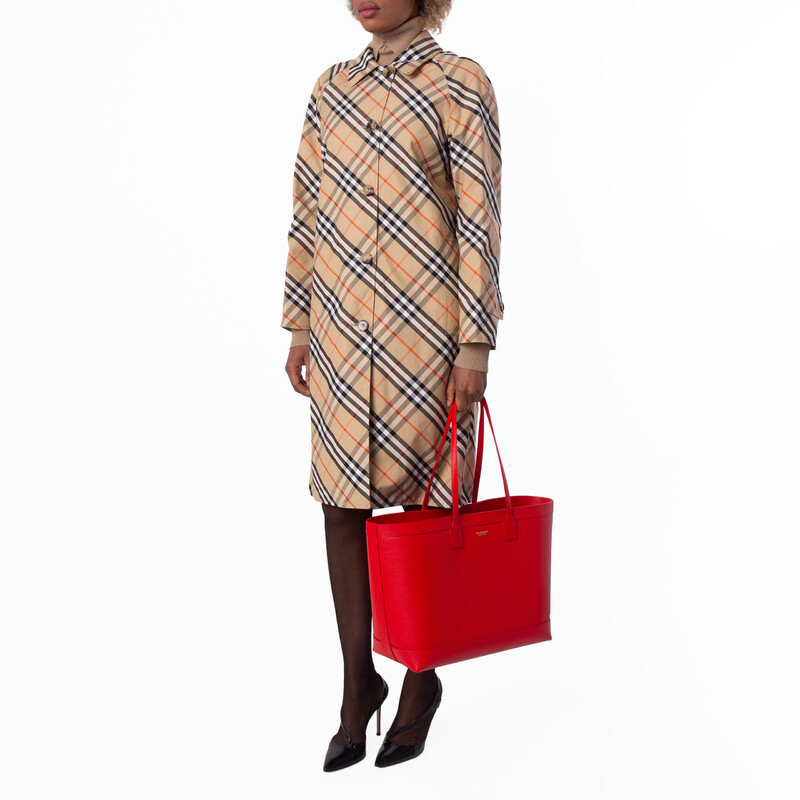Burberry MD London Nova Check Tote Bag Red Medium 8084599