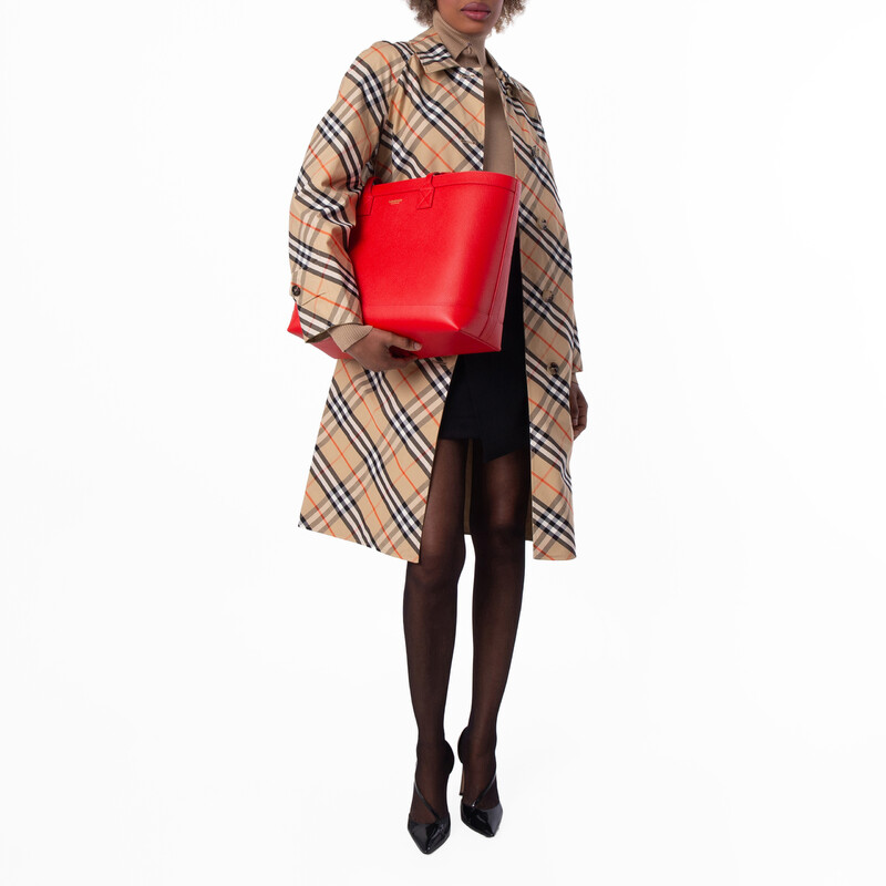 Burberry MD London Nova Check Tote Bag Red Medium 8084599