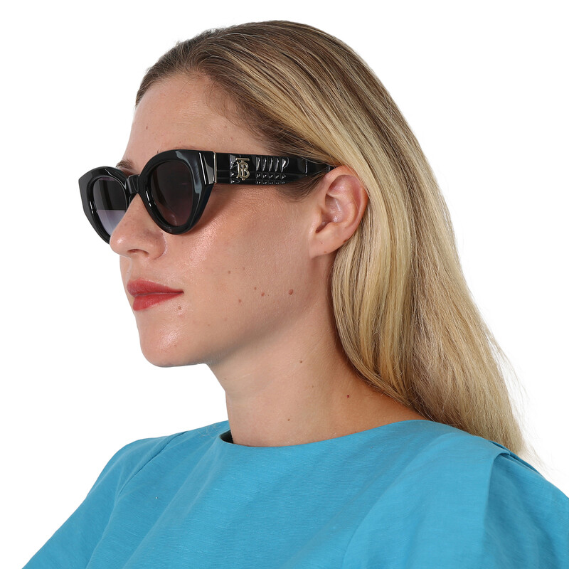 Burberry Meadow Grey Gradient Oval Ladies Sunglasses BE4390 30018G