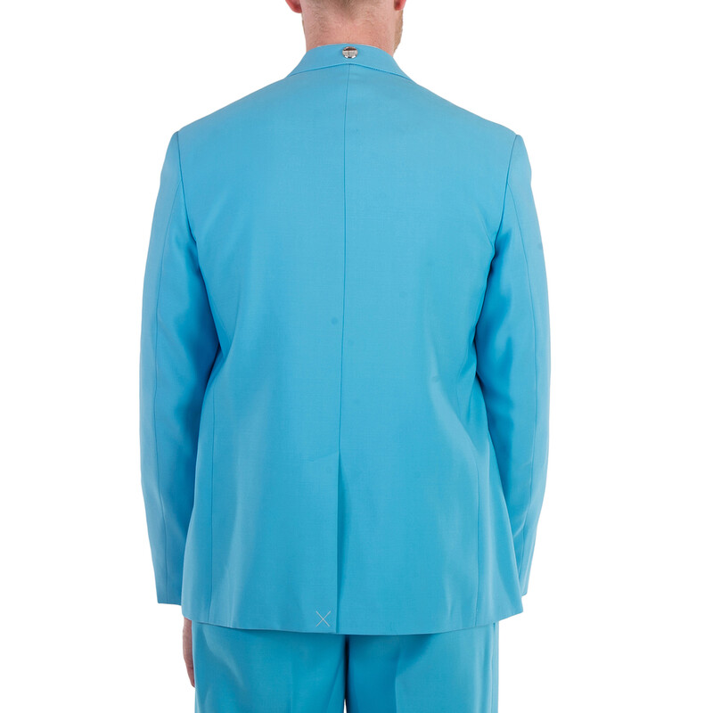 Burberry Men's Bright Opal Blue Wool Tailored Jacket, Brand Size