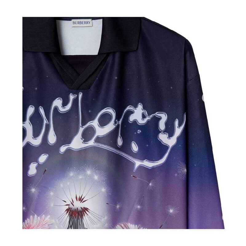 Burberry Men's Dandelion Graphic Print Shirt, Size Large 8083190