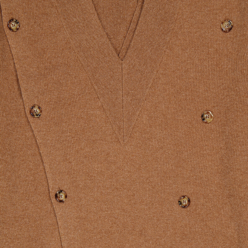Burberry Men's Double-breasted V-neck Jumper, Size Large 8045465