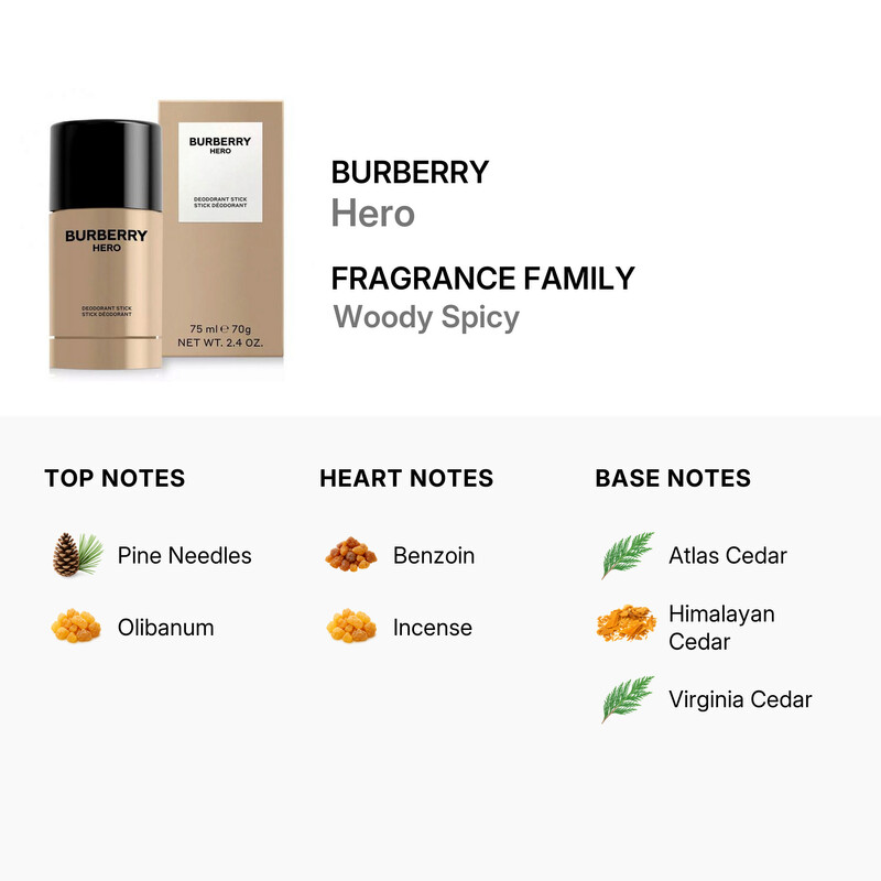 Burberry Men's Hero Deodorant Stick 2.5 oz Fragrances 68538