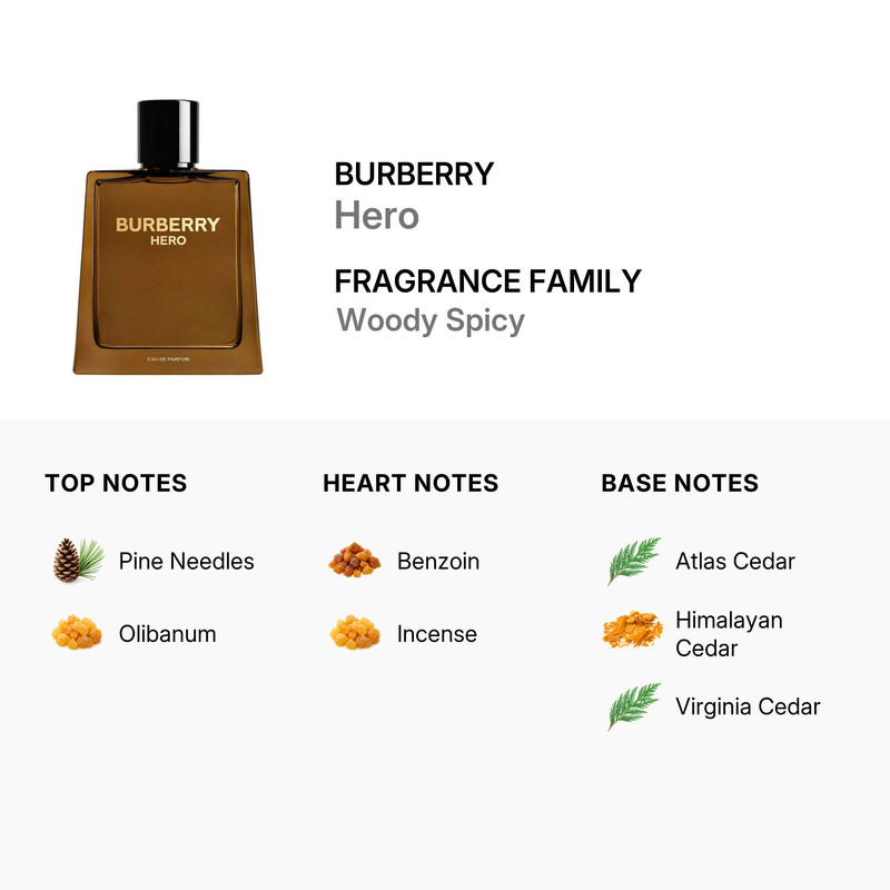Burberry Men's Hero EDP Spray 3.4 oz Fragrances 3614228838016