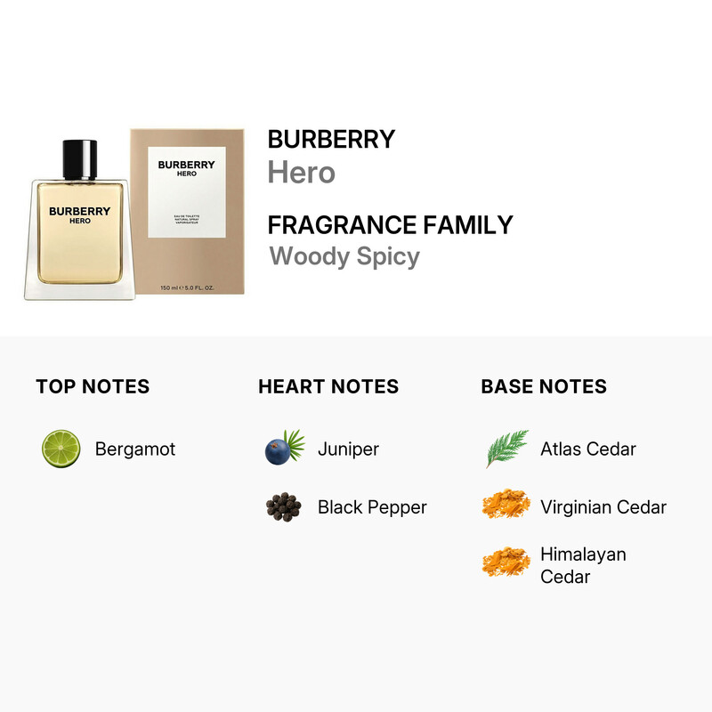 Burberry Men's Hero EDT Spray 5.0 oz Fragrances 3614229820805