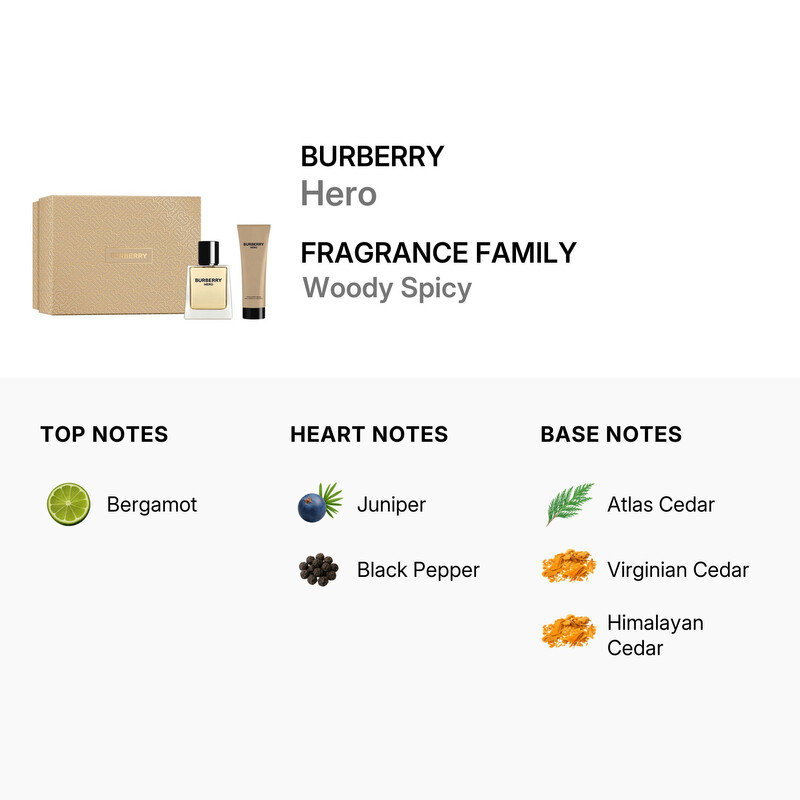 Burberry Men's Hero Gift Set Fragrances 3616304679896 - Burberry