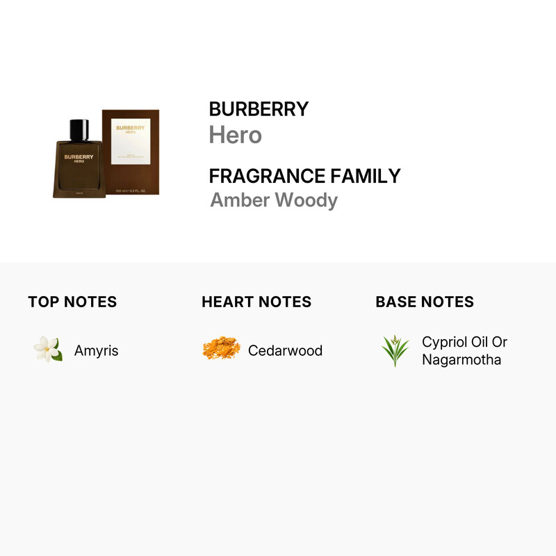 Burberry Men's Hero Parfum 3.4 oz Fragrances 3616304679445