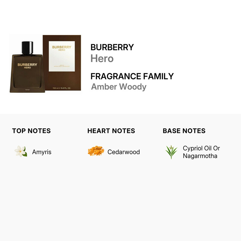 Burberry Men's Hero Parfum 5.0 oz Fragrances 3616304679438 Burberry Men's Hero Parfum 5.0 oz Fragrances 3616304679438
