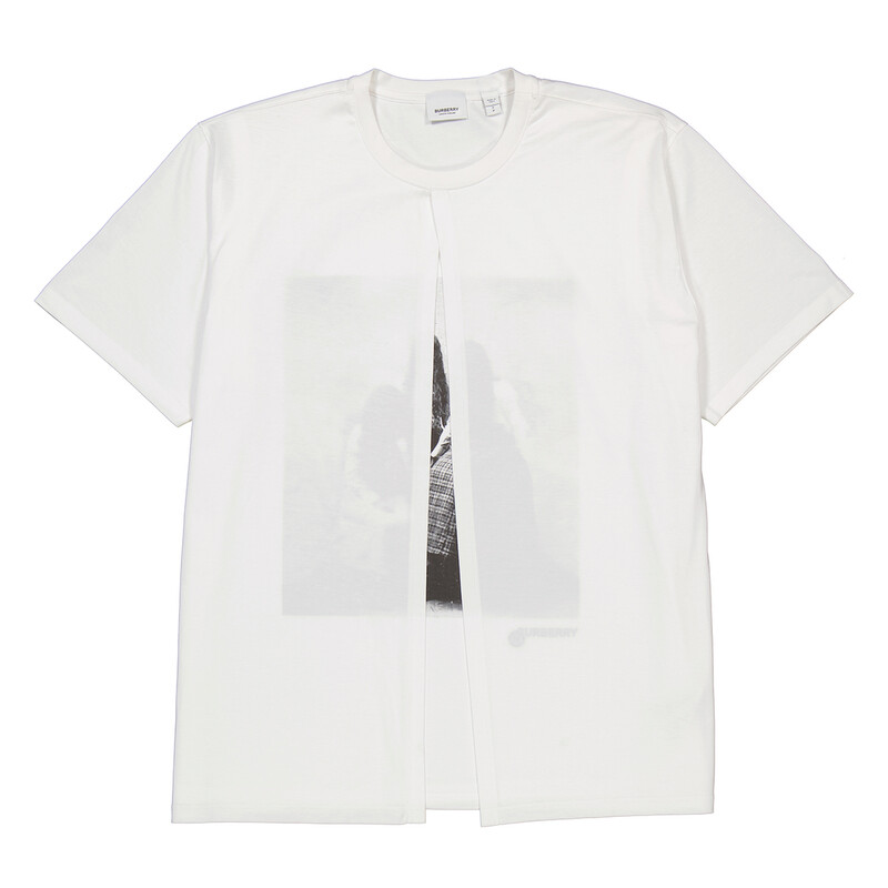 Burberry Optic White Victorian Portrait Print Cotton Oversized T