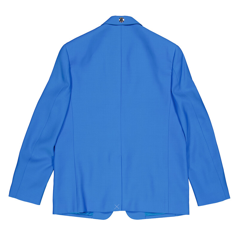 Burberry Men's Vivid Blue Wool Tailored Jacket, Brand Size 58 (US