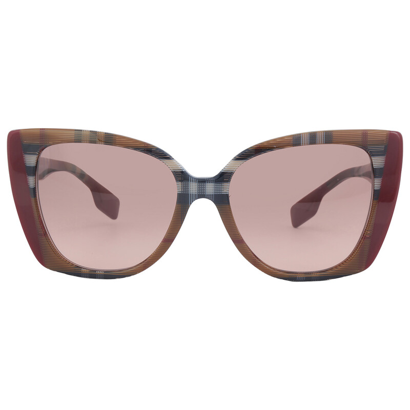 Burberry Meryl Pink Gradient Dark Brown Cat Eye Ladies Sunglasses