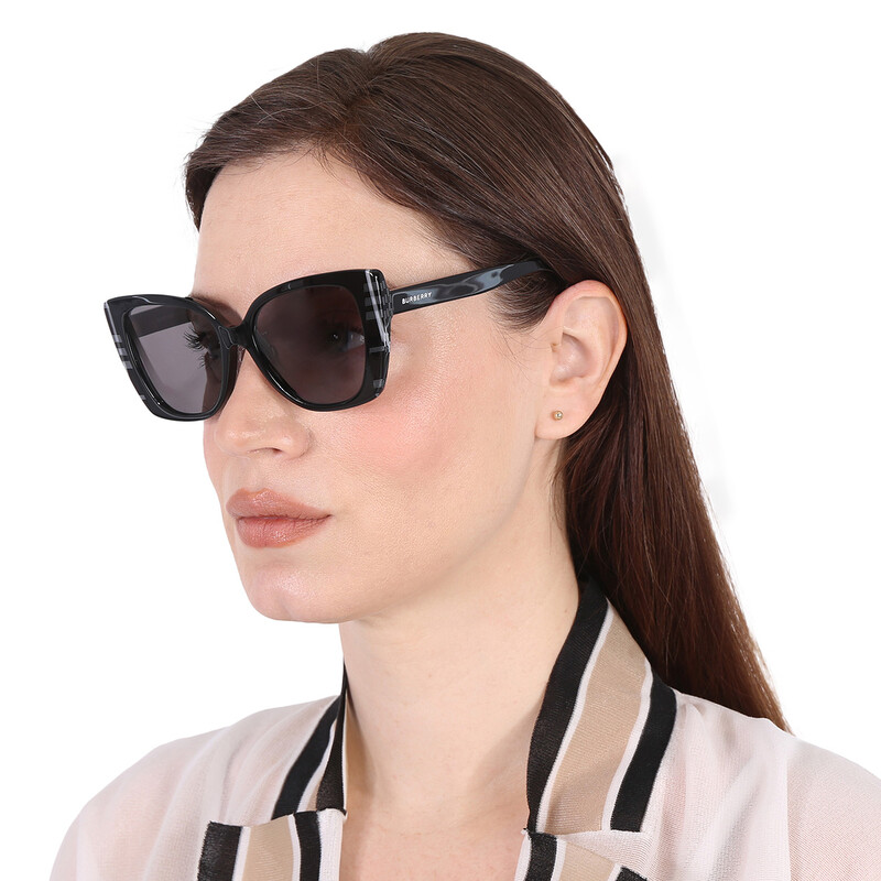 Burberry Meryl Polarized Dark Grey Butterfly Ladies 