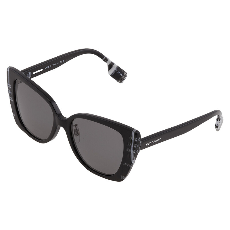 Burberry Meryl Polarized Dark Grey Butterfly Ladies Sunglasses BE4393F 405181 Burberry Meryl Polarized Dark Grey Butterfly Ladies  main image 4