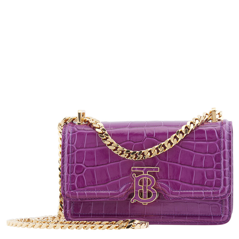 Burberry Mini TB-Plaque Leather Crossbody Bag 8073692