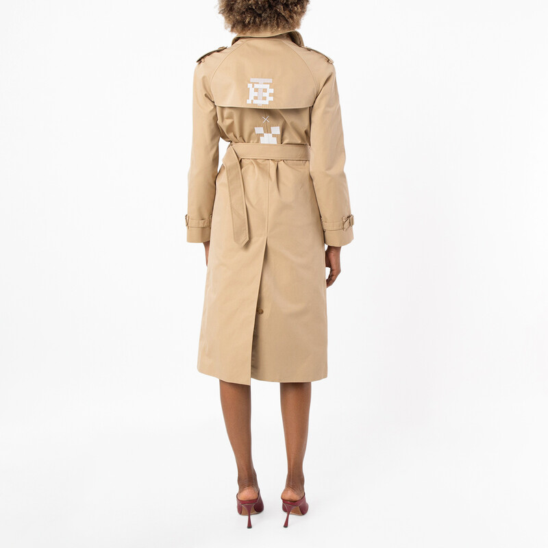 Burberry Monogram Motif Waterloo Trench Coat, Brand Size 6 ( US