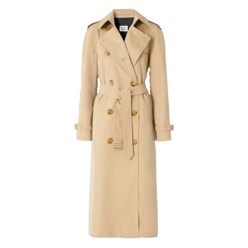 Burberry Monogram Motif Waterloo Trench Coat, Brand Size 6 ( US