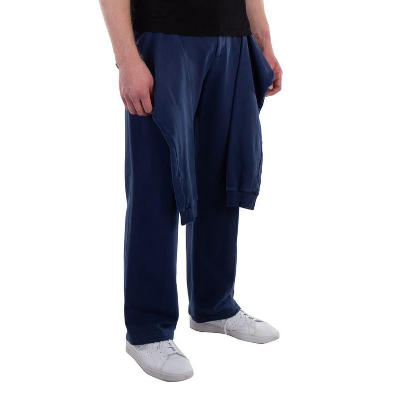 Burberry Muted Navy Reconstructed Tailored Cotton Trousers, Brand