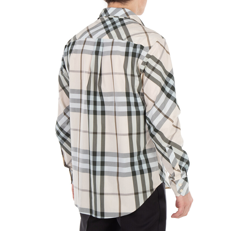 Burberry Nova Check Jacquard Classic Collar Shirt, Size XX-Large