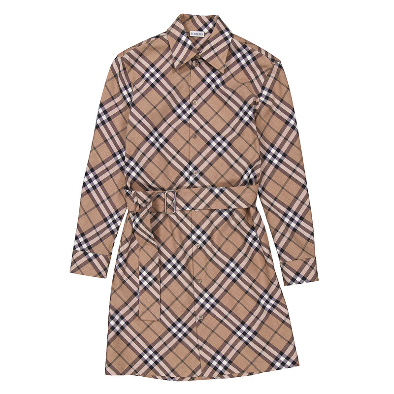 Burberry Nova Checked Shirt Dress, Brand Size 2 ( US Size 0