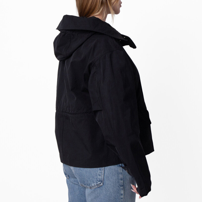 Burberry Nylon Cotton Short Hooded Parka, Size X-Small 8095493