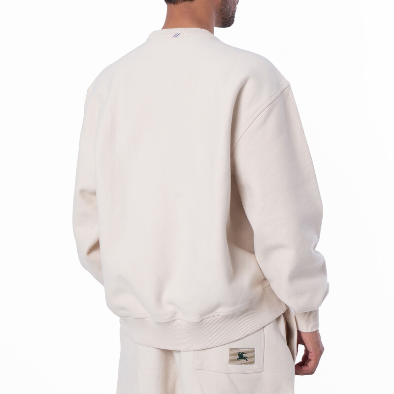 Burberry Oversized Crew Neck Cotton Sweatshirt, Size X-Small