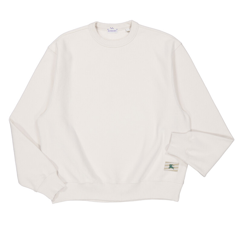 Burberry Oversized Crew Neck Cotton Sweatshirt, Size X-Small