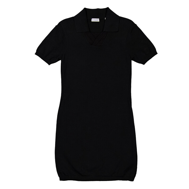 Burberry Polo Midi Dress, Size Medium, Women's, Black
