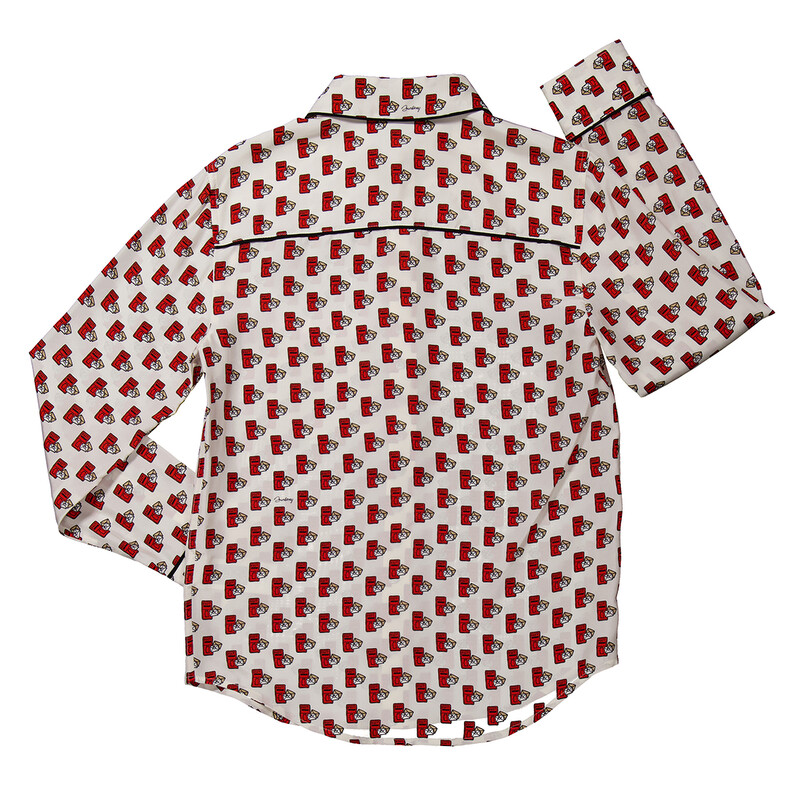 Burberry Postbox Silk Shirt, Brand Size 4 (US Size 2) 8094159