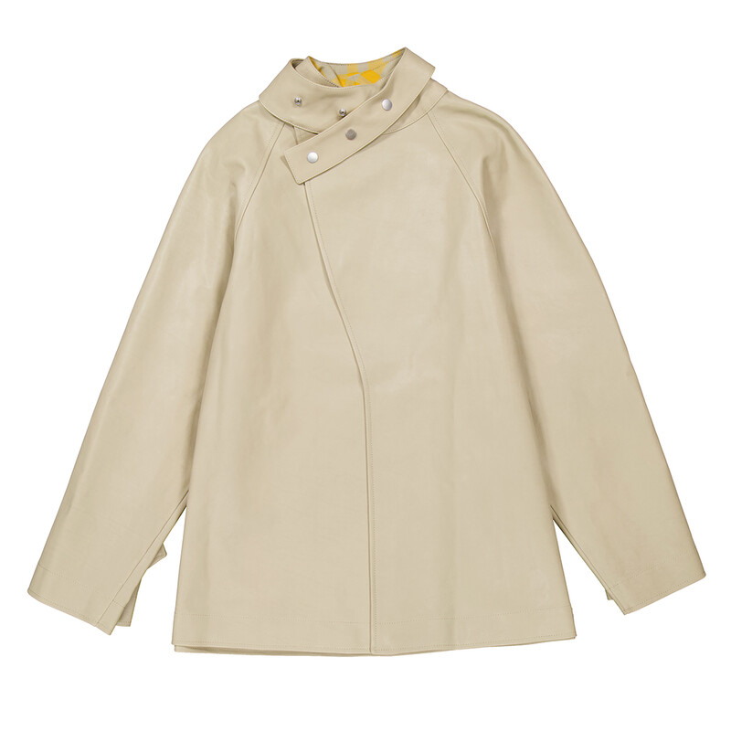 Burberry Puttee Collar Leather Jacket, Brand Size 6 ( US Size 4