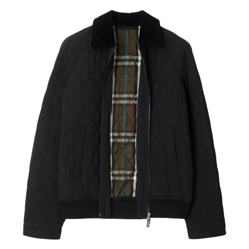 Burberry Quilted Water-Repellent Nylon Jacket, Size Medium 8096914