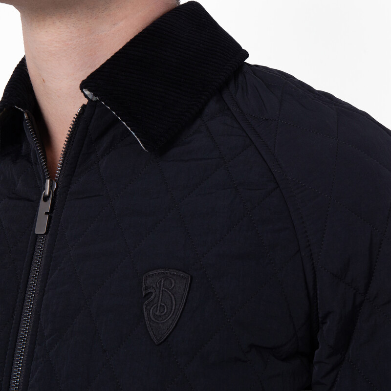 Burberry Quilted Water-Repellent Nylon Jacket, Size Medium 8096914